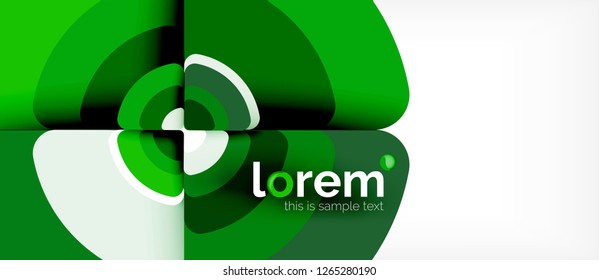 Circles and triangles design abstract background, vector abstract geometric design with sample text