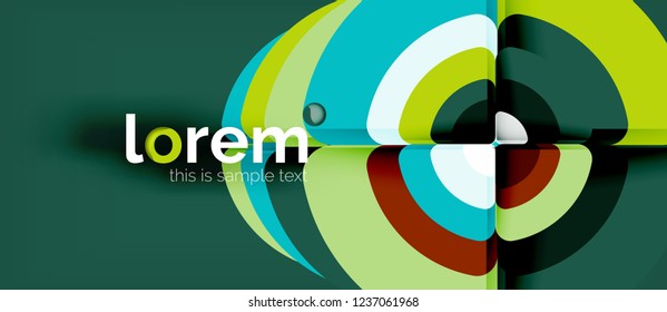 Circles and triangles geometric abstract background. Trendy abstract layout template for business or technology presentation or web brochure cover, wallpaper. Vector illustration