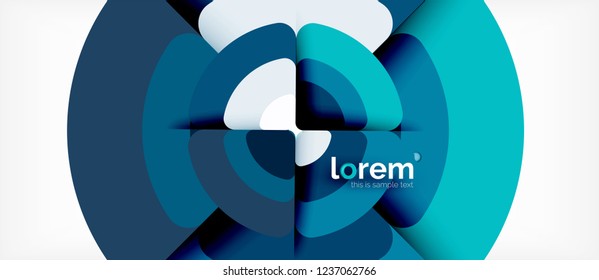 Circles and triangles geometric abstract background. Trendy abstract layout template for business or technology presentation or web brochure cover, wallpaper. Vector illustration