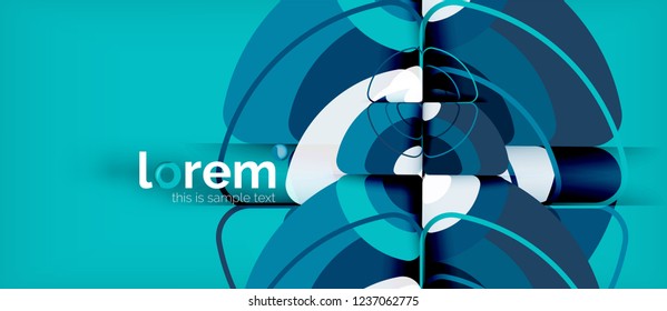 Circles and triangles geometric abstract background. Trendy abstract layout template for business or technology presentation or web brochure cover, wallpaper. Vector illustration