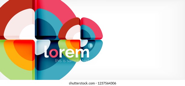 Circles and triangles geometric abstract background. Trendy abstract layout template for business or technology presentation or web brochure cover, wallpaper. Vector illustration