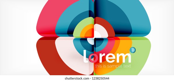 Circles and triangles geometric abstract background. Trendy abstract layout template for business or technology presentation or web brochure cover, wallpaper. Vector illustration
