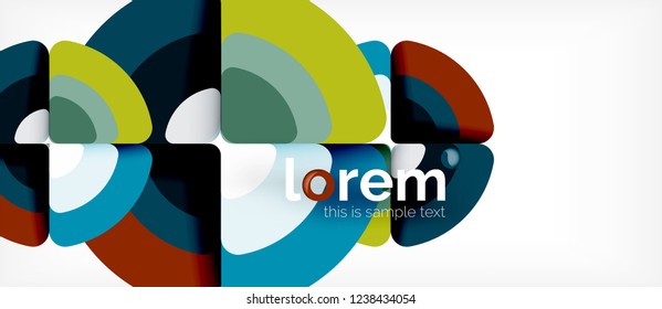 Circles and triangles geometric abstract background. Trendy abstract layout template for business or technology presentation or web brochure cover, wallpaper. Vector illustration