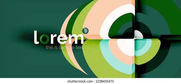 Circles and triangles geometric abstract background. Trendy abstract layout template for business or technology presentation or web brochure cover, wallpaper. Vector illustration