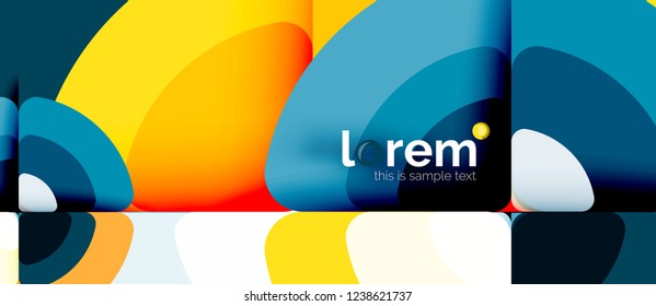 Circles and triangles geometric abstract background. Trendy abstract layout template for business or technology presentation or web brochure cover, wallpaper. Vector illustration