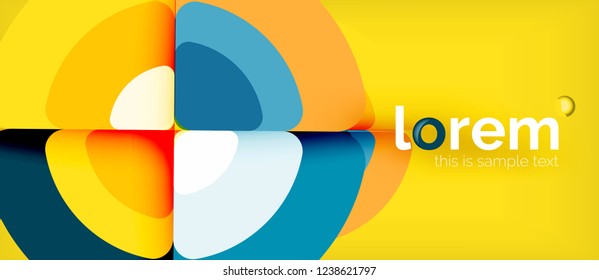 Circles and triangles geometric abstract background. Trendy abstract layout template for business or technology presentation or web brochure cover, wallpaper. Vector illustration