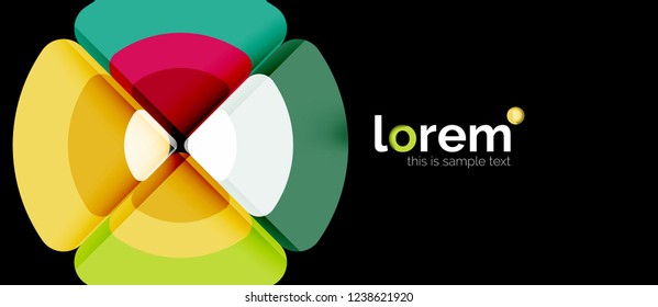 Circles and triangles geometric abstract background. Trendy abstract layout template for business or technology presentation or web brochure cover, wallpaper. Vector illustration