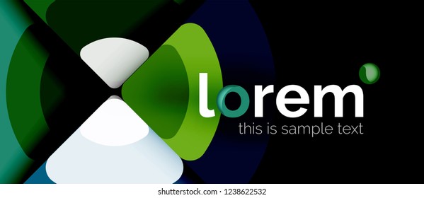 Circles and triangles geometric abstract background. Trendy abstract layout template for business or technology presentation or web brochure cover, wallpaper. Vector illustration