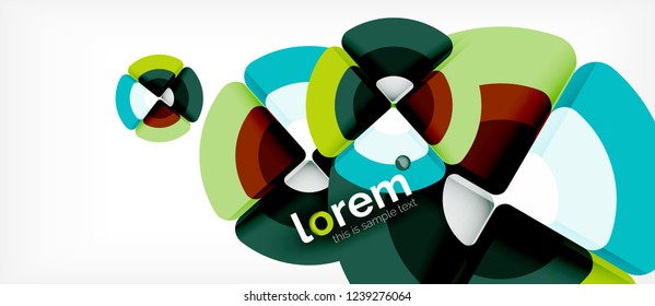 Circles and triangles geometric abstract background. Trendy abstract layout template for business or technology presentation or web brochure cover, wallpaper. Vector illustration
