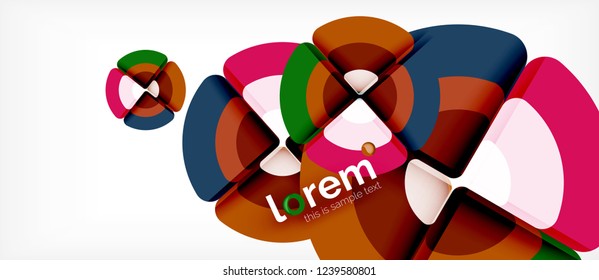 Circles and triangles geometric abstract background. Trendy abstract layout template for business or technology presentation or web brochure cover, wallpaper. Vector illustration