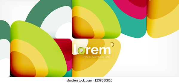 Circles and triangles geometric abstract background. Trendy abstract layout template for business or technology presentation or web brochure cover, wallpaper. Vector illustration