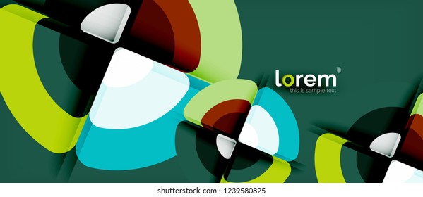 Circles and triangles geometric abstract background. Trendy abstract layout template for business or technology presentation or web brochure cover, wallpaper. Vector illustration