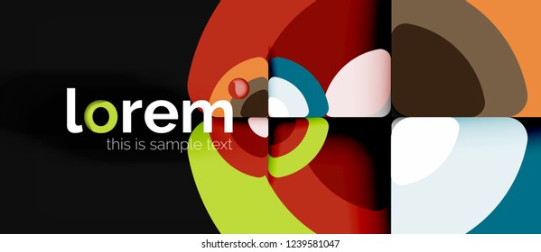 Circles and triangles geometric abstract background. Trendy abstract layout template for business or technology presentation or web brochure cover, wallpaper. Vector illustration