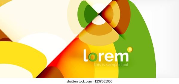 Circles and triangles geometric abstract background. Trendy abstract layout template for business or technology presentation or web brochure cover, wallpaper. Vector illustration