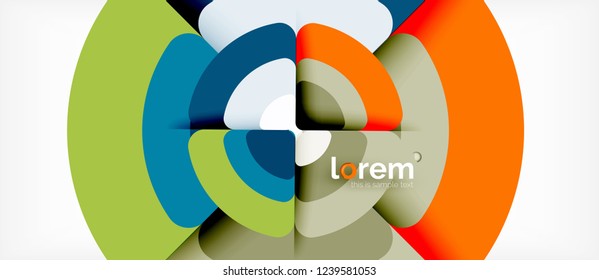 Circles and triangles geometric abstract background. Trendy abstract layout template for business or technology presentation or web brochure cover, wallpaper. Vector illustration