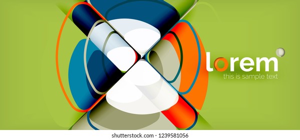 Circles and triangles geometric abstract background. Trendy abstract layout template for business or technology presentation or web brochure cover, wallpaper. Vector illustration