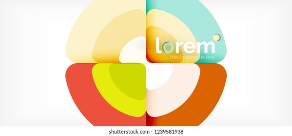 Circles and triangles geometric abstract background. Trendy abstract layout template for business or technology presentation or web brochure cover, wallpaper. Vector illustration