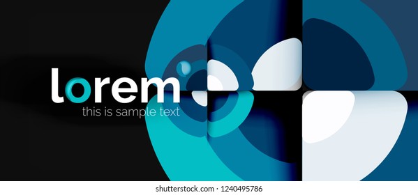 Circles and triangles geometric abstract background. Trendy abstract layout template for business or technology presentation or web brochure cover, wallpaper. Vector illustration
