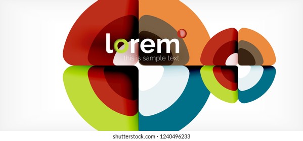 Circles and triangles geometric abstract background. Trendy abstract layout template for business or technology presentation or web brochure cover, wallpaper. Vector illustration