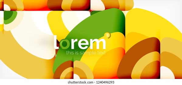 Circles and triangles geometric abstract background. Trendy abstract layout template for business or technology presentation or web brochure cover, wallpaper. Vector illustration