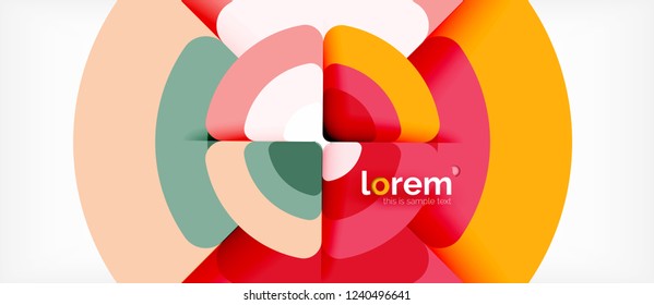 Circles and triangles geometric abstract background. Trendy abstract layout template for business or technology presentation or web brochure cover, wallpaper. Vector illustration