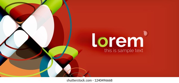 Circles and triangles geometric abstract background. Trendy abstract layout template for business or technology presentation or web brochure cover, wallpaper. Vector illustration