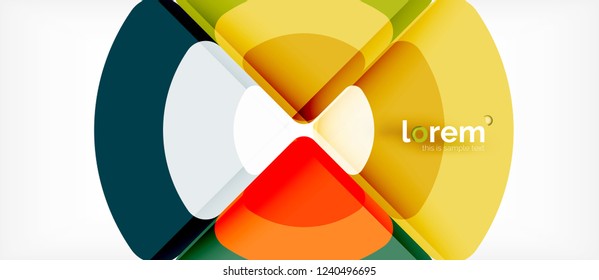 Circles and triangles geometric abstract background. Trendy abstract layout template for business or technology presentation or web brochure cover, wallpaper. Vector illustration