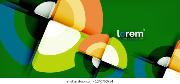 Circles and triangles geometric abstract background. Trendy abstract layout template for business or technology presentation or web brochure cover, wallpaper. Vector illustration