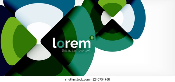Circles and triangles geometric abstract background. Trendy abstract layout template for business or technology presentation or web brochure cover, wallpaper. Vector illustration