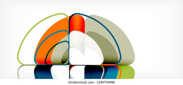 Circles and triangles geometric abstract background. Trendy abstract layout template for business or technology presentation or web brochure cover, wallpaper. Vector illustration