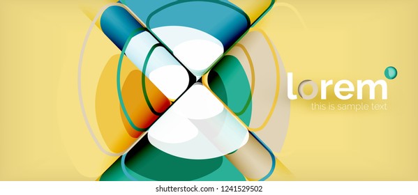 Circles and triangles geometric abstract background. Trendy abstract layout template for business or technology presentation or web brochure cover, wallpaper. Vector illustration
