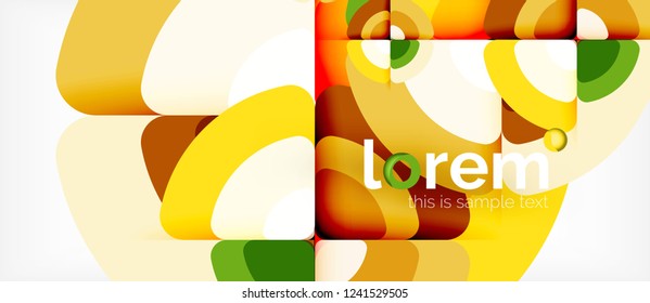 Circles and triangles geometric abstract background. Trendy abstract layout template for business or technology presentation or web brochure cover, wallpaper. Vector illustration
