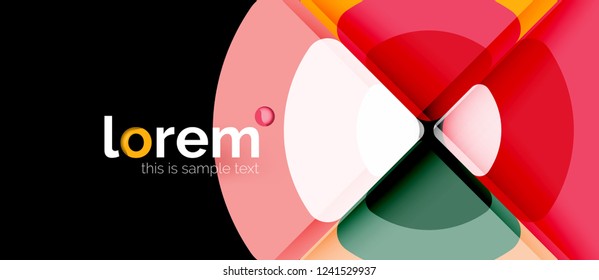 Circles and triangles geometric abstract background. Trendy abstract layout template for business or technology presentation or web brochure cover, wallpaper. Vector illustration