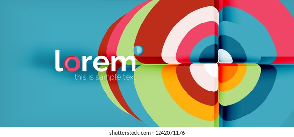 Circles and triangles geometric abstract background. Trendy abstract layout template for business or technology presentation or web brochure cover, wallpaper. Vector illustration