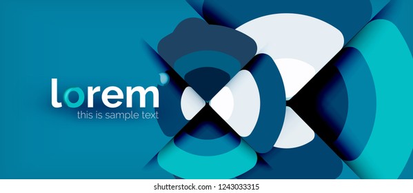 Circles and triangles geometric abstract background. Trendy abstract layout template for business or technology presentation or web brochure cover, wallpaper. Vector illustration