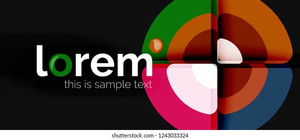 Circles and triangles geometric abstract background. Trendy abstract layout template for business or technology presentation or web brochure cover, wallpaper. Vector illustration