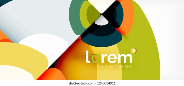 Circles and triangles geometric abstract background. Trendy abstract layout template for business or technology presentation or web brochure cover, wallpaper. Vector illustration