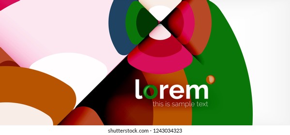 Circles and triangles geometric abstract background. Trendy abstract layout template for business or technology presentation or web brochure cover, wallpaper. Vector illustration