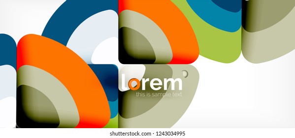 Circles and triangles geometric abstract background. Trendy abstract layout template for business or technology presentation or web brochure cover, wallpaper. Vector illustration