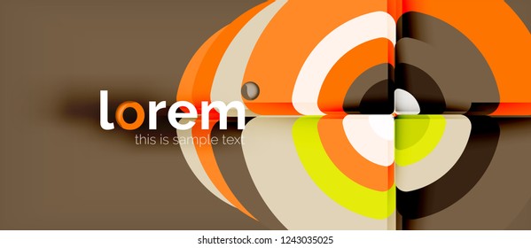 Circles and triangles geometric abstract background. Trendy abstract layout template for business or technology presentation or web brochure cover, wallpaper. Vector illustration