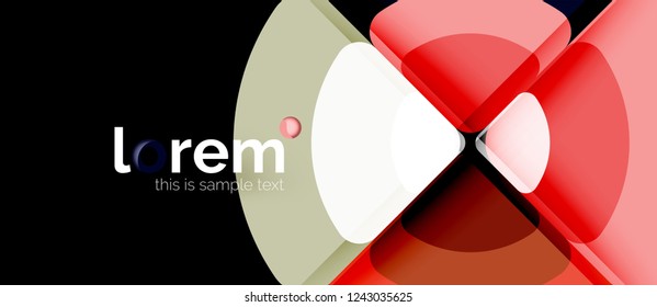 Circles and triangles geometric abstract background. Trendy abstract layout template for business or technology presentation or web brochure cover, wallpaper. Vector illustration