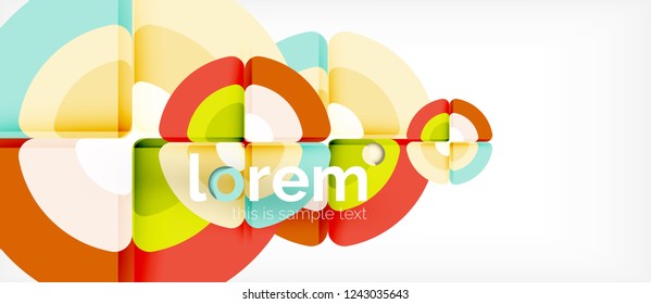 Circles and triangles geometric abstract background. Trendy abstract layout template for business or technology presentation or web brochure cover, wallpaper. Vector illustration