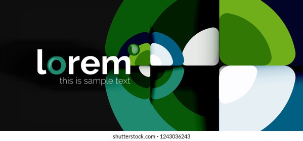 Circles and triangles geometric abstract background. Trendy abstract layout template for business or technology presentation or web brochure cover, wallpaper. Vector illustration
