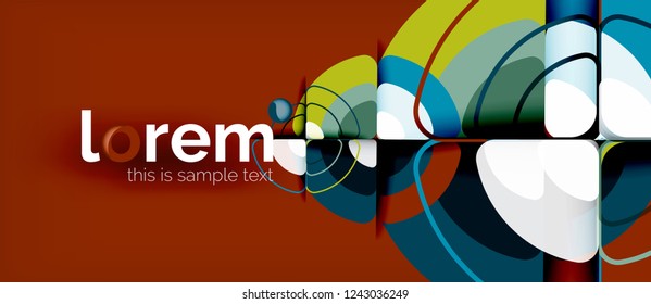 Circles and triangles geometric abstract background. Trendy abstract layout template for business or technology presentation or web brochure cover, wallpaper. Vector illustration