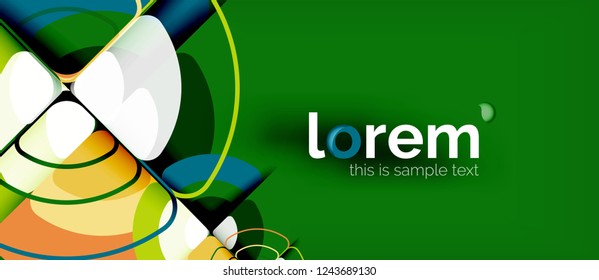 Circles and triangles geometric abstract background. Trendy abstract layout template for business or technology presentation or web brochure cover, wallpaper. Vector illustration