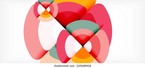 Circles and triangles geometric abstract background. Trendy abstract layout template for business or technology presentation or web brochure cover, wallpaper. Vector illustration