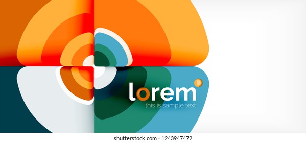 Circles and triangles geometric abstract background. Trendy abstract layout template for business or technology presentation or web brochure cover, wallpaper. Vector illustration