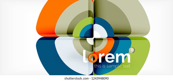 Circles and triangles geometric abstract background. Trendy abstract layout template for business or technology presentation or web brochure cover, wallpaper. Vector illustration