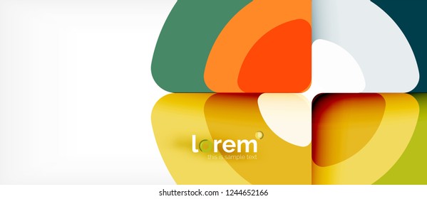 Circles and triangles geometric abstract background. Trendy abstract layout template for business or technology presentation or web brochure cover, wallpaper. Vector illustration
