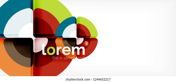 Circles and triangles geometric abstract background. Trendy abstract layout template for business or technology presentation or web brochure cover, wallpaper. Vector illustration